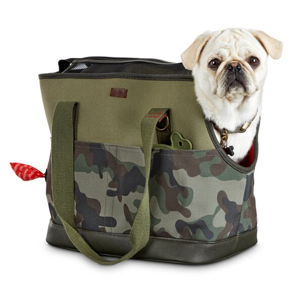 Reddy Tote Dog Canvas Pet Carrier Small Breed Camo Green - Picture 1 of 8